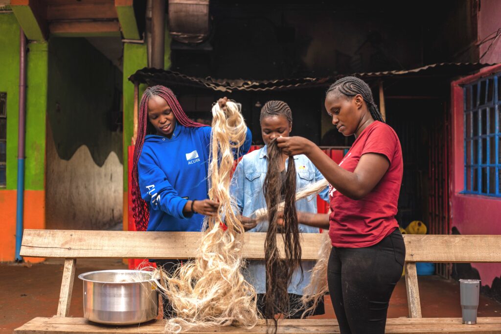 Queening Afrika Transforming braid waste into style